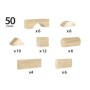 Set Brio blocuri din lemn natural 50 piese